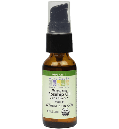 Aura Cacia Organic Natural Skin Care Restoring Rosehip Oil with Vitamin E